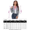 Womens Tie Front Cardigan Sweater Long Sleeve Crop Open Front Cardigan Ribbed Knit Crop Sweater Shrug,Gray - XL - 3 of 4