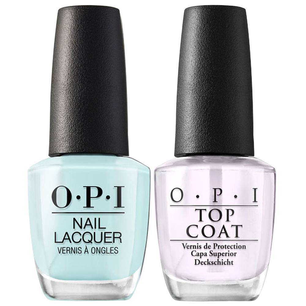 OPI Nail Laquer Gelato On My Mind/Top Coat - 2pk: Shine Enhancing, Gloss Finish, Light Tones