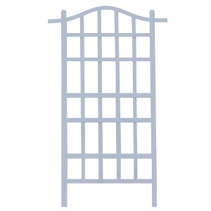 Dura-Trel Melrose 35 x 75 Inch Indoor Outdoor Garden Trellis Plant Support for Vines and Climbing Plants, Flowers, and Vegetables, White - 1 of 4