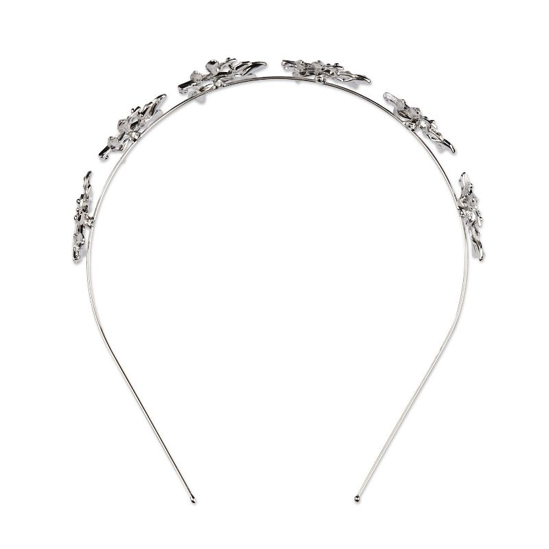 sc&#252;nci be-&#252;-tiful Rhinestone Embellished Floral Metal Headband - Silver, 6 of 8