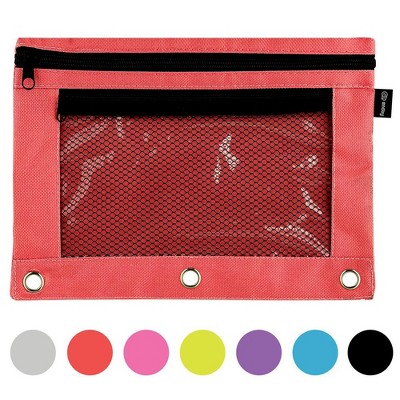 Enday Double Zipper Binder Pencil Pouch