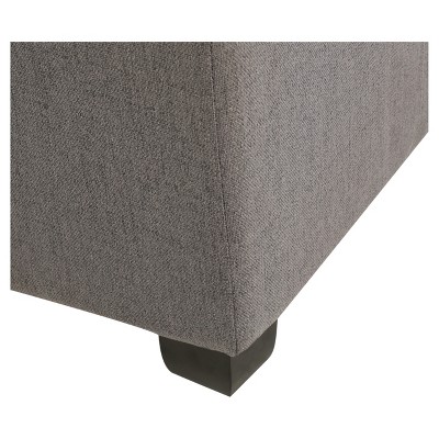 Carlsbad Dark Gray Tufted Fabric Storage Cocktail Ottoman