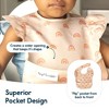 Tiny Twinkle Mess-Proof and Waterproof Baby Food Bib for Boys or Girls, Machine Washable and BPA-Free w/Adjustable Closure - 4 of 4