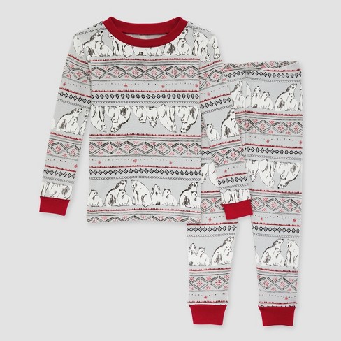Burt's Bees Baby® Kids' 2pc Christmas Snug Fit Pajama Set - Light Gray 8 :  Target