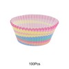 Unique Bargains Rainbow Circle Print Disposable Baking Cups Greaseproof Paper Multicolor 1.97"x1.18" 100 Pcs - 4 of 4