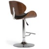 Sapphtopaz 1PC Adjustable Bar Stools with Bentwood Back, Swivel Counter Height Bar Stool with Upholstered, High Chair for Kitchen Island - 2 of 4