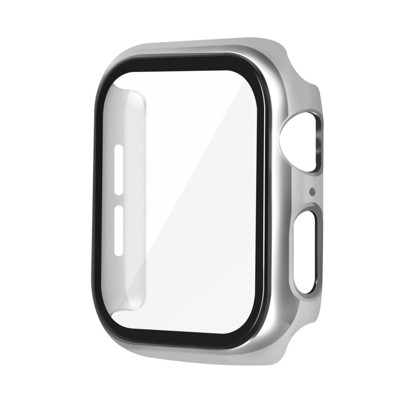 Insten Case For Apple Watch 44mm Series SE 6 5 4, Built in Tempered Glass Screen Protector Plating Hard Cover, Full Protection