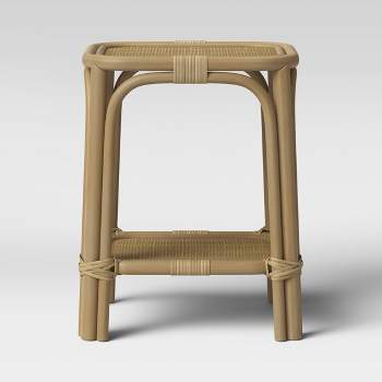 Monetta Square Rattan Woven Top Accent Table Natural Brown - Threshold™