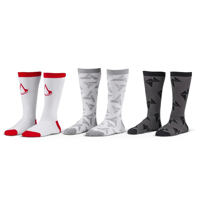 Ukonic Assassins Creed Icons Mens Crew Socks | Video Game Socks | 3 Pairs Size 9-12, 2 of 8