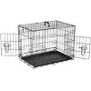 LAOTIES Heavy Duty Folding Metal Dog Crate With Divider Panel,Double Door Indoor Pet Kennel,Leak Proof Plastic Tray - 4 of 4
