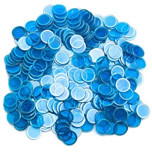 Slickblue 300 Magnetic Bingo Chips, Metal Edge for Easy Pickup, Game Supply, 1.5cm Size, 3 Colors, 300 Count - 1 of 3