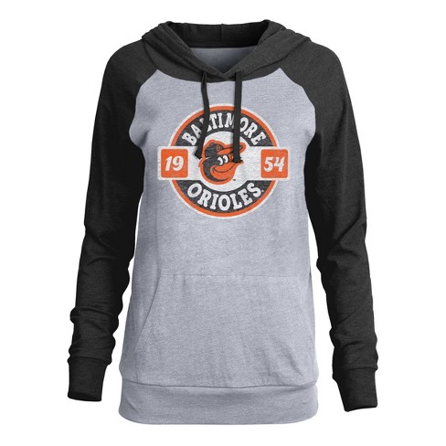 Mlb Baltimore Orioles Women's Lightweight Bi-blend Hooded T-shirt : Target