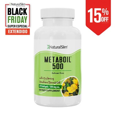 NaturalSlim Metaboil 500 with Evening Primrose Oil & GLA, 270 Softgels