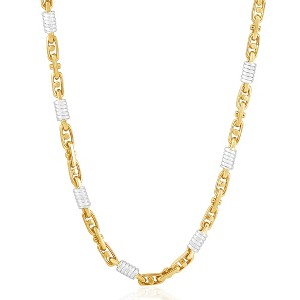 Pompeii3 Men's 14k Gold (74gram) or Platinum (139gram) 5.5mm Link Chain Necklace 24" - 1 of 4