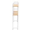 YIYIBYUS Bookcase 2-Tier Multipurpose Countertop Display Shelf Adjustable Wood Rack Organizer - White - 4 of 4