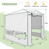 EAGLE PEAK 8'x6' Portable Walk-in Greenhouse with Zippered Doors and Windows - 3 of 4