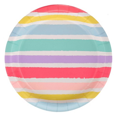 Textured Stripe Paper Plates - 90ct - Up & Up™ : Target