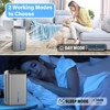Vinburg 2.5L Portable Dehumidifier for 300 Sq. Ft Home with Colorful LED Lights, Quiet, High-Efficiency Air Dryer with Safety Alerts, Silver Gray - 3 of 4