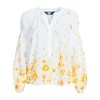Lands' End Women's Cotton Voile Long Sleeve Raglan Smocked Top - 3 of 4