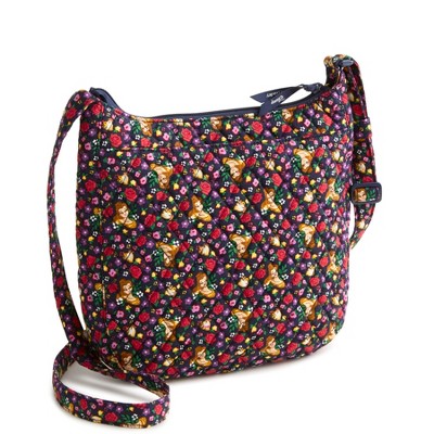 Vera Bradley Women's Disney Princesses Cotton Trio Zip Hipster Crossbody Bag Belle Rose Floral — фото 2