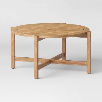Eucalyptus Round Bluffdale Outdoor Patio Coffee Table Natural - Threshold™ designed with Studio McGee