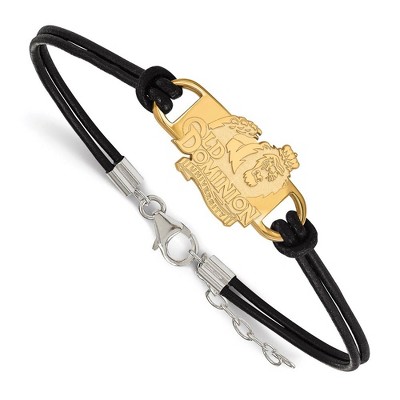 Black Bow Jewelry 14k Yellow Gold Plated Sterling Silver Old Dominion Monarchs NCAA charm Bracelet 7 Inch