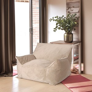 Christopher Knight Home Geoffrey Modern 43" Velvet Bean Bag Chair with Armrest - 1 of 4