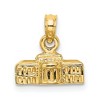 Black Bow Jewelry 14k Yellow Gold Small 3D White House Pendant - 3 of 4