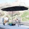 PURPLE LEAF 13ft Patio Market Umbrella and Base Double-Sided Rectangle Outdoor Table Sun Umbrellas with Crank - 2 of 4
