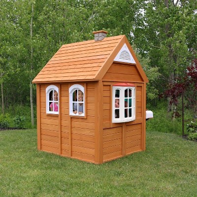 kidkraft stoneycreek cedar outdoor playhouse target