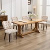 NicBex Vintage French Heart-Shaped Dining Chairs Set of 2 with Curved Wooden Legs,Velvet Tufted Upholstered Kitchen Chairs,Living Room Chairs - 4 of 4
