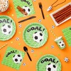 Juvale 144-Piece Soccer Themed Birthday Party Supplies, Bundle Includes Paper Plates, Napkins, Cups, and Plastic Cutlery (Serves 24) - 2 of 4