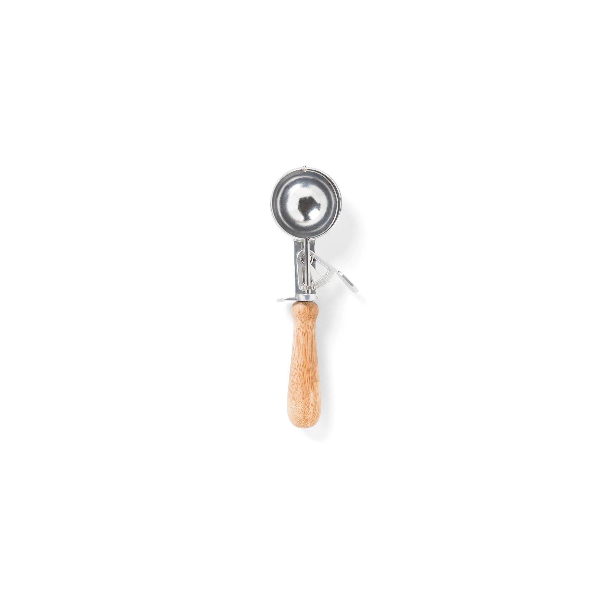Fox Run 8664 Classic Easy Release Lever Ice Cream Scoop Aluminum and Beechwood