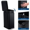 13 Gallon Stainless Steel Trash Can, Step Garbage Bin with Soft-Close Lid & Removable Bucket, Fingerprint Proof Slim Design for Kitchen, Bathroom - 4 of 4