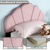 TopComfy Beds Upholstered Twin Size Platform Bed Wooden Bed Frame with Slatted Bed Base Cute Bed Frame with Shell for Kids, Pink, 45.5"*25.5"*6.25" - 4 of 4
