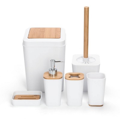 bathroom bamboo set