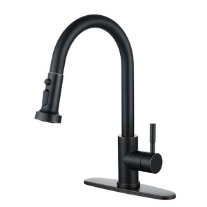 WOWOW Single-Handle Pull Down Sprayer Kitchen Faucet - 1 of 4