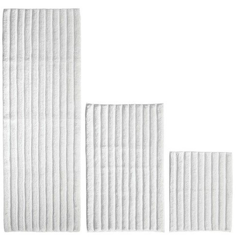 Mdesign Soft Cotton Spa Mat Rug For Bathroom Varied Sizes Set Of 3 White Target