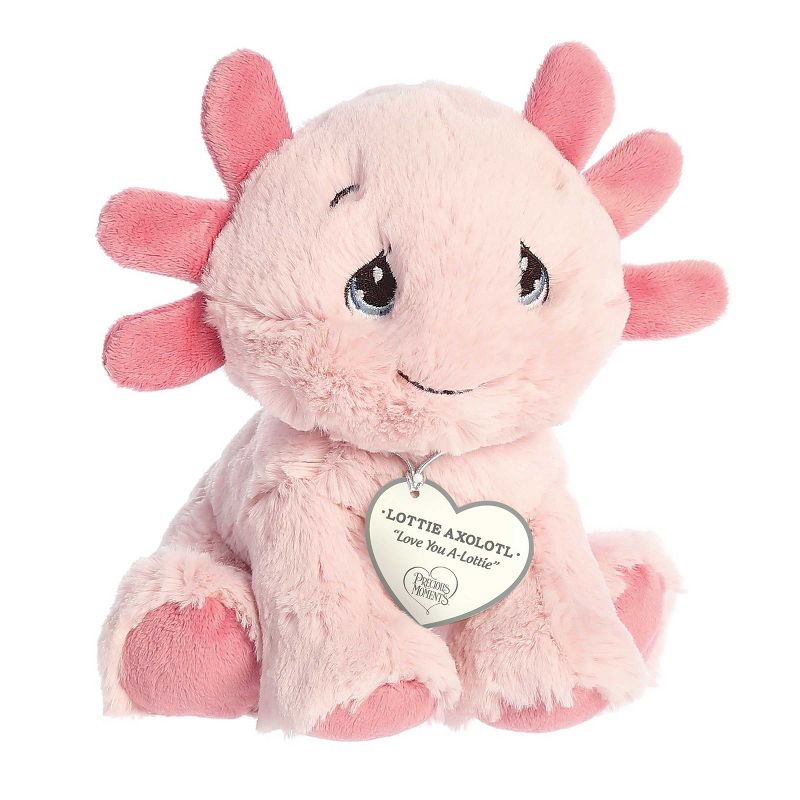 Aurora Small Lottie Axolotl Precious Moments Inspirational Stuffed Animal Pink 6.5", 2 of 6