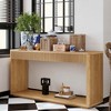 KIGFTSOD Modern 2-Drawer Fluted Console Table with Natural Wood Veneer, Behind Couch for Living Room, Hallway, Entryway, Home Office - 2 of 4