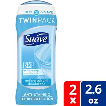 Suave Fresh Anti-Staining 48-Hour Antiperspirant & Deodorant Stick - 2.6oz/2pk