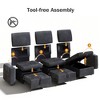 Vipbear 101" Sleeper Sofa Bed with Pull Out Bed,Sectional Sleeper Sofa with Reclining Backrest/Reversible Storage Chaise/USB Ports,Tool-Free Assembly - 4 of 4