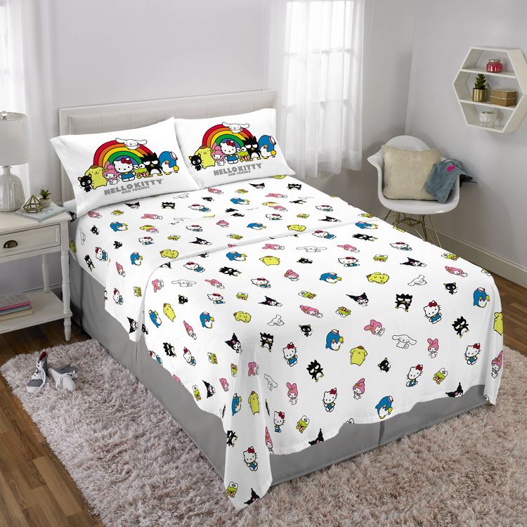 Hello Kitty and Friends Full Bedding Bundle: Multicolored Comforter Set, Polyester, Includes Sheets & Pillowcases, Sanrio, 5 of 13