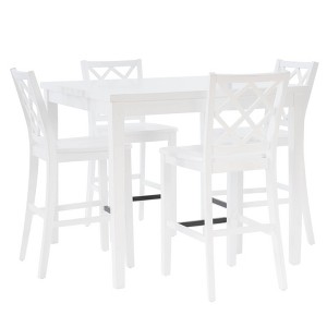 Powell 5pc Shelby Square Counter Height Dining Set White - 1 of 4