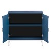 Simple Storage Cabinet Accent Cabinet with Solid Wood Veneer and Metal Leg Frame - 3 of 4