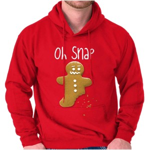 Funny Christmas Oh Snap Gingerbread Hoodie Sweatshirt Women Men Brisco Brands - 1 of 4