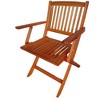 Syemin Wooden Folding Chair Set of 4, Foldable Decorative Chair for Living Room, Dining Room, Patio, Brown, 18.9"*22.83"*33.27" - 3 of 4