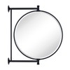 TEHOME Corrente 20 in. W x 20 in. H Round Metal Framed Tilting Ivot-N-View Wall Mounted Bathroom Vanity Mirror in Matt Black - 4 of 4