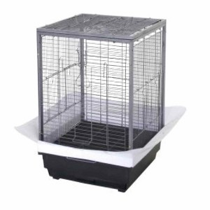 Portable Bird Cage with Pull-Out Tray, Transparent Feeder, Metal Bird Cage - 1 of 4