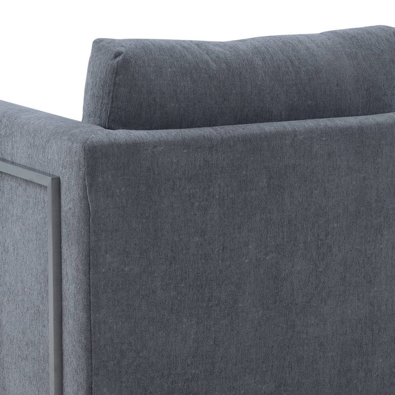 Heritage Fabric Upholstered Accent Chair Gray - Armen Living, 6 of 9